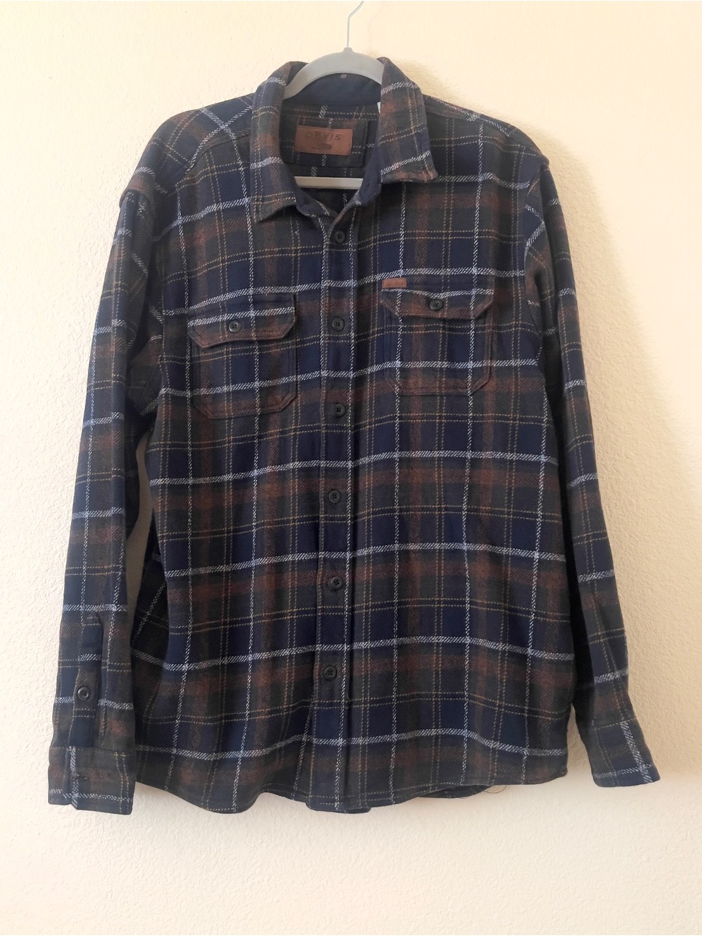 ORVIS Men’s Classic Collection Plaid Heavy weight Flannel Shirt XL